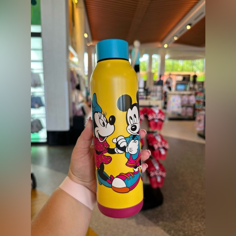 Disney Parks Mickey and Minnie Mouse Stainless Steel 24oz Water Bottle